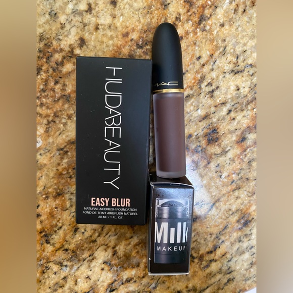 MAC Cosmetics Other - Dark shades bundle: MAC lip & cheek, Huda foundation & Milk sculpt stick NWB